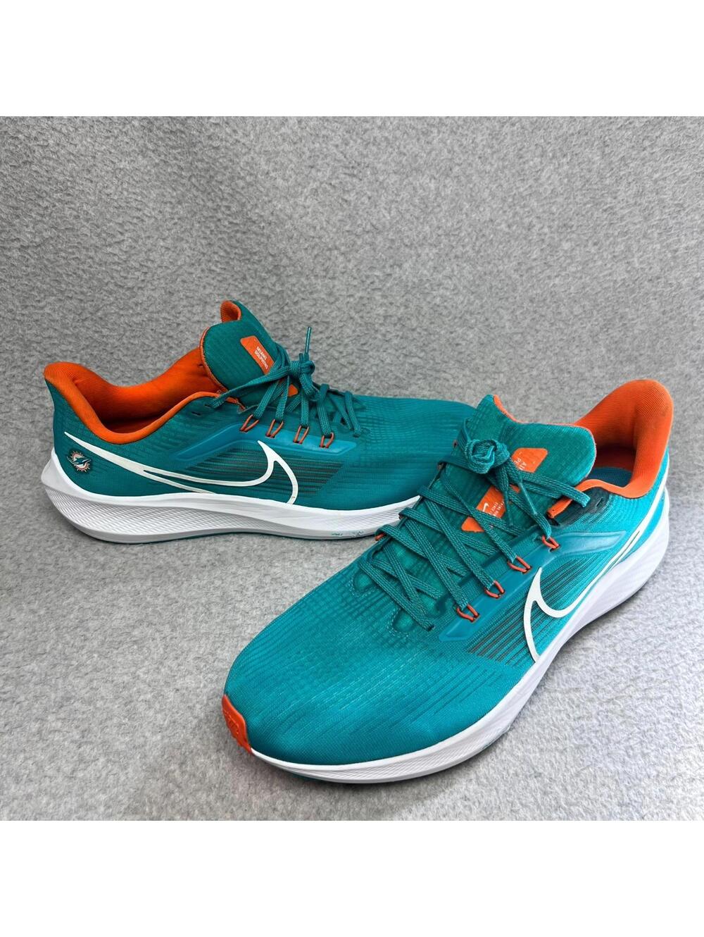 Nike Air Zoom Pegasus 39 Miami Dolphins NFL Men Running Shoes size 15 DR2052-300